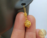 14k Gold Earrings, Traditional Croatian Gold Filigree Earrings, Dubrovnik Gold Ball Earrings, 14 k Gold Earrings, Wedding Gold Earrings