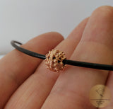 Dainty Sliding 14k Rose Gold Pendant, Traditional Croatian Jewelry, Minimalist Pink Gold Pendant, Gold Filigree Slide Ball Pendant