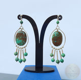 Turquoise Chandelier Earrings, Natural Turquoise Statement Earrings, Long Dangle Earrings, Solid Sterling Silver Earrings, Unique Earrings