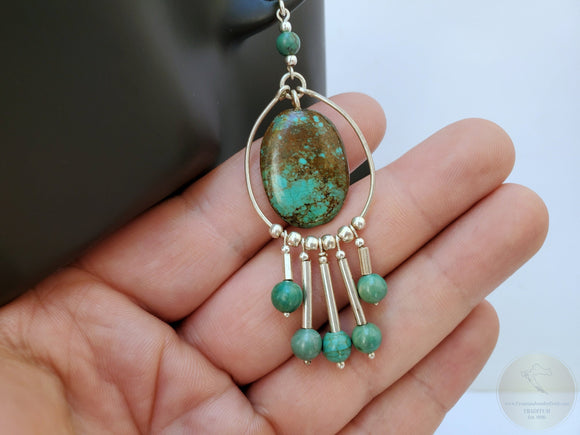 Turquoise Chandelier Earrings, Natural Turquoise Statement Earrings, Long Dangle Earrings, Solid Sterling Silver Earrings, Unique Earrings