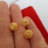 Traditional Croatian Filigree Ball Slider Pendant In 14k Gold, Dubrovnik Solid Gold Floating Pendant, Ethnic Wedding Jewelry, Minimalist