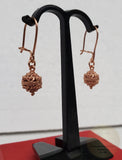 14k Rose Gold Earrings, Traditional Croatian Filigree Ball Earrings, Pink Gold Earrings, Ethnic Dubrovnik Jewelry Solid Gold Wedding Jewelry