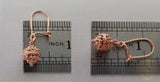 14k Rose Gold Earrings, Traditional Croatian Filigree Ball Earrings, Pink Gold Earrings, Ethnic Dubrovnik Jewelry Solid Gold Wedding Jewelry