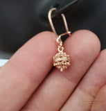 14k Rose Gold Earrings, Traditional Croatian Filigree Ball Earrings, Pink Gold Earrings, Ethnic Dubrovnik Jewelry Solid Gold Wedding Jewelry