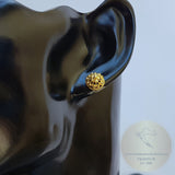 Simple Gold Earrings, 14k Gold Stud Earrings, Traditional Croatian Ethnic Earrings, Gold Filigree Studs, Dubrovnik Earrings Bridal Earrings