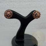Traditional Croatian Rose Gold Earrings, Solid 14k Pink Gold Filigree Studs, Dubrovnik Filigree Half Ball 14k Gold Studs, Wedding Earrings