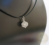 Traditional Croatian 14k White Gold Pendant, Dubrovnik Filigree Pendant, Solid 14k Filigree Ball Pendant, Ethnic Wedding Jewelry in 14k