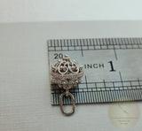 Traditional Croatian 14k White Gold Pendant, Dubrovnik Filigree Pendant, Solid 14k Filigree Ball Pendant, Ethnic Wedding Jewelry in 14k