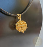Dubrovnik Filigree Ball Pendant, Solid 14k Gold Pendant, Statement Pendant, Croatian Filigree Pendant Necklace, Vintage Pendant