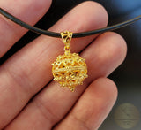 Dubrovnik Filigree Ball Pendant, Solid 14k Gold Pendant, Statement Pendant, Croatian Filigree Pendant Necklace, Vintage Pendant