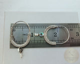 Dubrovnik Filigree Hoop Earrings, Solid White Gold Hoops, 14 k Gold Earrings, Ethnic Croatian Bridal Earrings, Pearl Dangle Hoops 14k