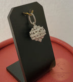 Traditional Croatian 14k White Gold Pendant, Dubrovnik Filigree Pendant, Solid 14k Filigree Ball Pendant, Ethnic Wedding Jewelry in 14k