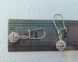 14k White Gold Earrings, Traditional Croatian Earrings, Gold Filigree Ball Earrings, Ethnic Dubrovnik Jewelry Solid Gold Wedding Jewelry