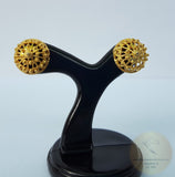 Ethnic Croatian Simple 14k Gold Stud Earrings, 14k Gold Earrings, Gold Filigree Studs, 14k Gold Studs, Gold Wedding Earrings