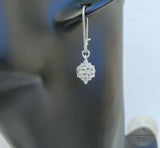 14k White Gold Earrings, Traditional Croatian Earrings, Gold Filigree Ball Earrings, Ethnic Dubrovnik Jewelry Solid Gold Wedding Jewelry