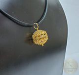 Dubrovnik Filigree Ball Pendant, Solid 14k Gold Pendant, Statement Pendant, Croatian Filigree Pendant Necklace, Vintage Pendant