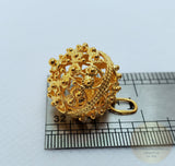 Dubrovnik Filigree Ball Pendant, Solid 14k Gold Pendant, Statement Pendant, Croatian Filigree Pendant Necklace, Vintage Pendant