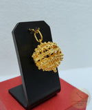 Dubrovnik Filigree Ball Pendant, Solid 14k Gold Pendant, Statement Pendant, Croatian Filigree Pendant Necklace, Vintage Pendant