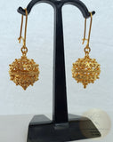 Traditional Croatian Solid 14k Gold Earrings, Dubrovnik Filigree Ball Earrings, LArge Gold Earrings, Statement Earrings, Bridal Earrings