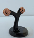 Traditional Croatian Rose Gold Earrings, Solid 14k Pink Gold Filigree Studs, Dubrovnik Filigree Half Ball 14k Gold Studs, Wedding Earrings