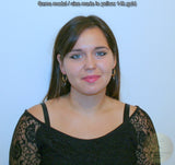 Dubrovnik Filigree Hoop Earrings, Solid White Gold Hoops, 14 k Gold Earrings, Ethnic Croatian Bridal Earrings, Pearl Dangle Hoops 14k