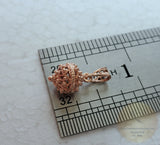 Traditional Croatian Dainty 14k Gold Pendant, Dubrovnik Filigree Ball Pendant, Small Gold Pendant, Solid Pink Gold Pendant Rose Gold Pendant