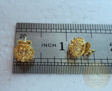 Croatian Filigree Stud Earrings, 24k Gold Plated Sterling Silver Stud Earring, Minimalist Dainty Earrings, Dubrovnik Filigree Jewelry