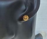 Croatian Filigree Stud Earrings, 24k Gold Plated Sterling Silver Stud Earring, Minimalist Dainty Earrings, Dubrovnik Filigree Jewelry