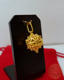 14k Gold Pendant, Croatian Filigree Ball Pendant, Dubrovnik Jewelry, Gold Filigree Pendant Necklace, Gold Bridal Jewelry, Vintage Jewelry