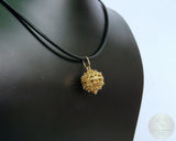 14k Gold Pendant, Croatian Filigree Ball Pendant, Dubrovnik Jewelry, Gold Filigree Pendant Necklace, Gold Bridal Jewelry, Vintage Jewelry