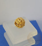 Minimalist 14k Gold Necklace, Sliding Gold Ball Pendant, Dubrovnik Filigree Ball Pendant Necklace, Dainty Thin Necklace, Bridesmaid Jewelry