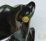 Statement 14k Gold Studs, Croatian Filigree Studs, 14k Gold Statement Earrings, Solid Gold Stud Earrings, Gold Unique Earrings for Women