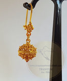 Solid 14k Gold Earrings, Traditional Croatian Gold Filigree Earrings, Dubrovnik 14 k Gold Ball Earrings, Gold Vintage Wedding Jewelry