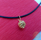 14k Gold Minimalist Pendant, Croatian Filigree Ball Pendant Necklace, Solid Gold Dainty Pendant, Dubrovnik Filigree Pendant