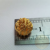 14k Gold Pendant, Sliding Gold Ball Pendant, Croatian Filigree Ball Pendant, Solid Gold Filigree Pendant, Ethno Dubrovnik Jewelry