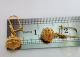 Solid 14k Gold Earrings, Traditional Croatian Gold Filigree Earrings, Dubrovnik 14 k Gold Ball Earrings, Gold Vintage Wedding Jewelry