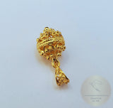 Croatian Filigree 14k Gold Pendant, Minimalist Gold Filigree Ball Pendant, Dubrovnik Jewelry, Solid Gold Pendant, 14k Filigree Pendant