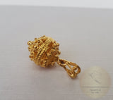 Croatian Filigree 14k Gold Pendant, Minimalist Gold Filigree Ball Pendant, Dubrovnik Jewelry, Solid Gold Pendant, 14k Filigree Pendant