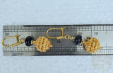 Traditional Croatian Filigree Earrings, 24k Gold Plated Dangle Earrings, Lapis Earrings, Dubrovnik Filigree Ball Earrings