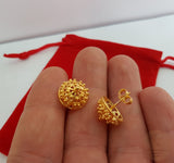 Croatian Filigree Stud Earrings, 24k Gold Plated Sterling Silver Stud Earring, Large Statement Studs, Earrings, Dubrovnik Filigree Jewelry