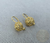 Traditional Croatian Earrings, 24k Gold Plated Filigree Half Ball Earrings, Gold Plated Sterling Metalwork, Ethno Wedding Jewelry