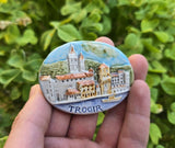 Trogir, Authentic Croatian Souvenir Gift, Made In Croatia Gift, Handmade Ceramic Magnets, Hand Crafted Ornament, Hand Sculpted Ceramics