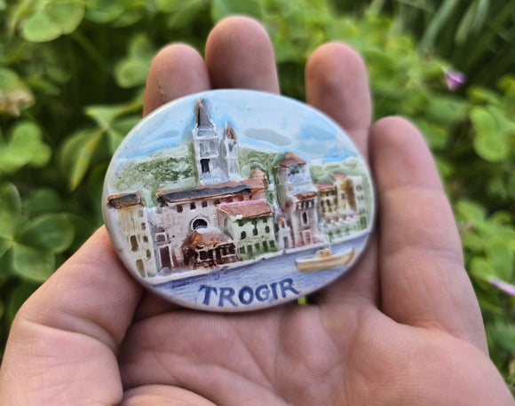 Trogir, Authentic Croatian Souvenir Gift, Made In Croatia Gift, Handmade Ceramic Magnets, Hand Crafted Ornament, Hand Sculpted Ceramics