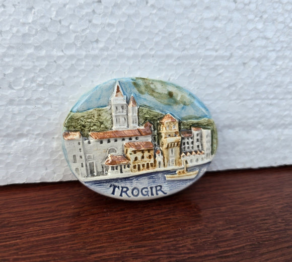 Trogir, Authentic Croatian Souvenir Gift, Made In Croatia Gift, Handmade Ceramic Magnets, Hand Crafted Ornament, Hand Sculpted Ceramics