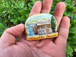 Plitvice Lakes, Authentic Croatian Souvenir Gift, Made In Croatia Gift, Handmade Ceramic Magnets, Hand Crafted Ceramics