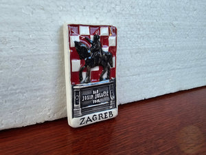 Ceramic Zagreb Magnet, Authentic Croatian Souvenir Gift, Made In Croatia Gift, Handmade Ceramic Magnets, Unique Hand Crafted Ornament