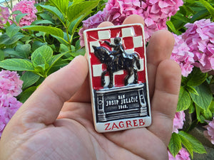 Ceramic Zagreb Magnet, Authentic Croatian Souvenir Gift, Made In Croatia Gift, Handmade Ceramic Magnets, Unique Hand Crafted Ornament