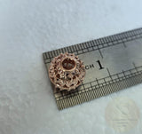 Traditional Croatian Rose Gold Slider Pendant, Solid 14k Pink Gold Pendant, Gold Filigree Slide Ball Pendant, Dubrovnik Jewelry