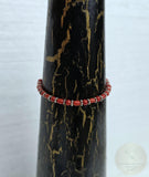 Small Bead Red Coral Bracelet, Mediterranean Coral, Sterling Silver Natural Coral Jewelry, Handmade in Croatia