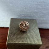 Traditional Croatian Rose Gold Slider Pendant, Solid 14k Pink Gold Pendant, Gold Filigree Slide Ball Pendant, Dubrovnik Jewelry